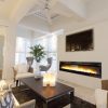 74" Electric Linear Fireplace - Image 3