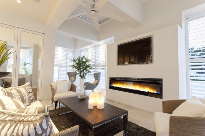 74" Electric Linear Fireplace - Image 3